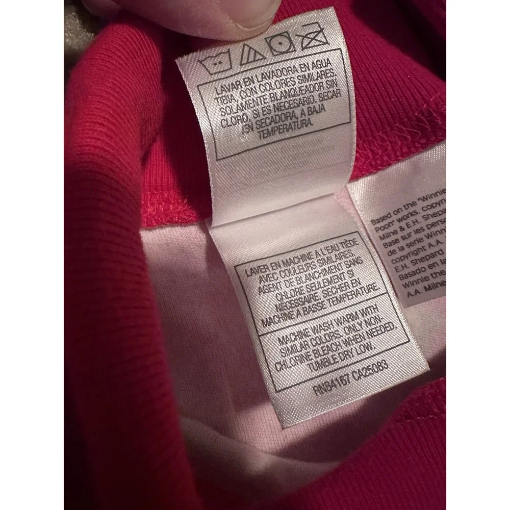 Vtg 90s Winnie The Pooh Long Sleeve Turtleneck Shirt Baby‎ 6 Mos Winter Sledding